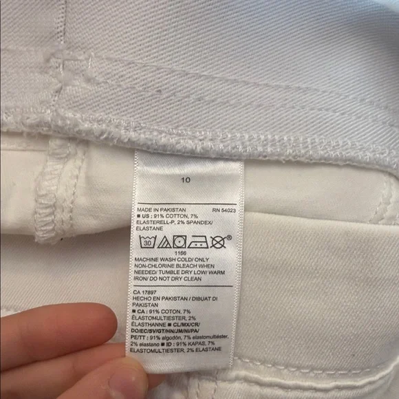 Women's White Jeans old Navy size 10 rockstar jeggings - Picture 7 of 8